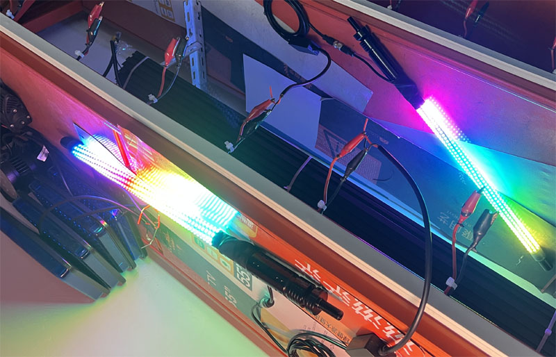2 feet RGB LED whip lights produced by teehon