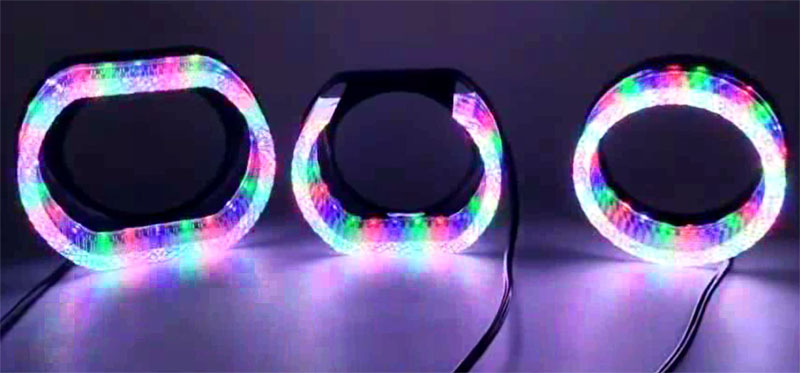 Teehon LED decoration lights with RGB angel eye aperture for motorcycle and vehicle Teehon LED decoration lights with RGB angel eye aperture for motorcycle and vehicle