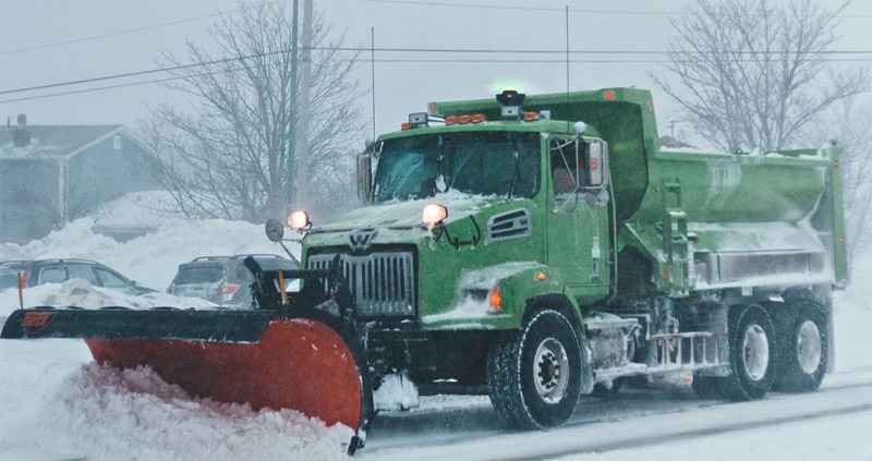 led work lights for the safety of snow cleaner