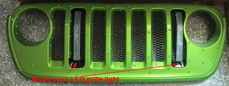 Our music sync LED grille light Our music sync LED grille light